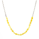 Milky Amber Nuggets Necklace Sterling Silver